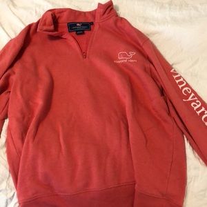 Vineyard Vines hot pink quarter zip